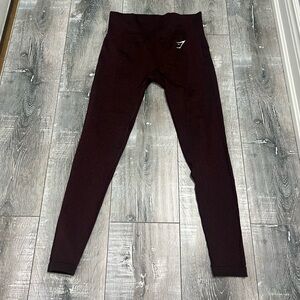 Gymshark Vital Seamless Burgundy Leggings